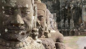 Statues Giant at Angkor Temples, Cambodia